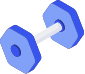 Blaue Kurzhantel